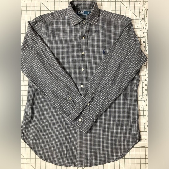 Polo Ralph Lauren Other - Polo Ralph Lauren Men’s Large Blue-Grey Stanton Classic Fit Button Down Shirt